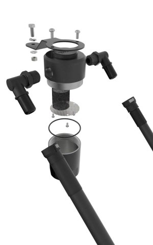 Ford Mustang Oil Catch Can - K&N Engineering - Air Oil Separator - `15-`23